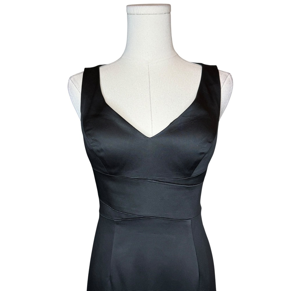Adrianna Papell Maxi Dress Open Back Gown Sleeveless Formal Evening Black size 2 - Picture 3 of 6